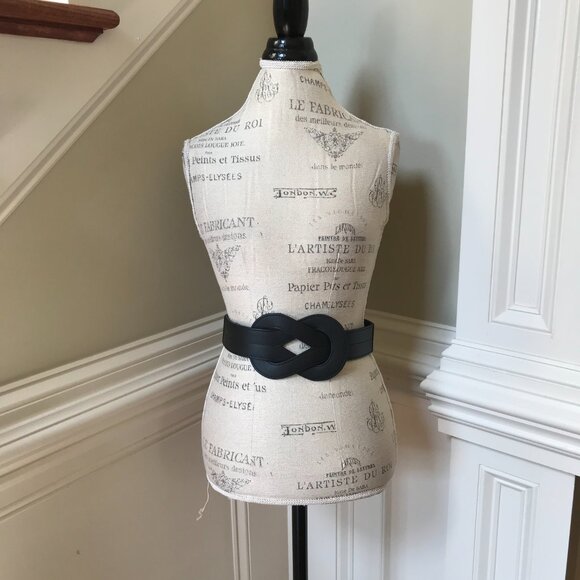 Zimmermann Interlocked Waist Belt Womens Small Medium Black Leather Interlocking - Picture 8 of 12